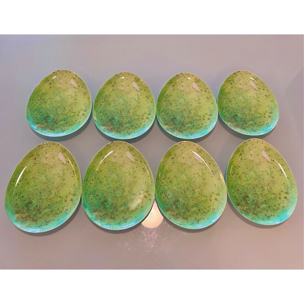 8 Easter Egg Spring Well Dressed Home Speckled Egg ShapedโMelamineโPlates